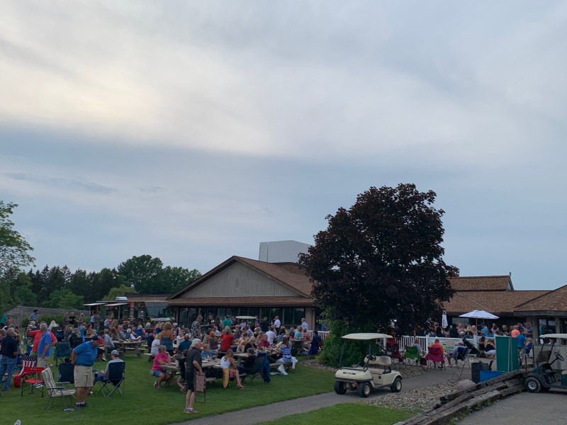 view of patio party